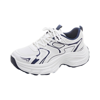 Спортни обувки за свободно време - мрежеста горна част, връзки, 3–5 см ток, PU стелка, гумена подметка