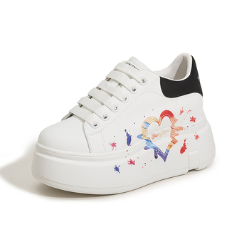 Обувки | Минималистични ежедневни обувки, кръгъл нос, горна част микрофибър, клин над 8 см, подметка полиуретан