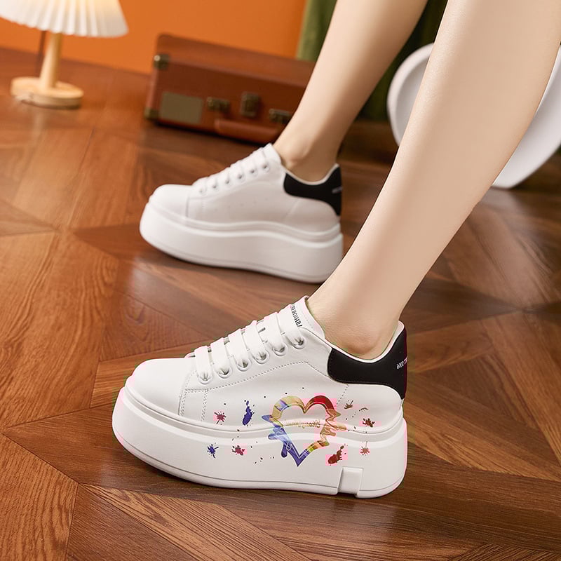 Обувки | Минималистични ежедневни обувки, кръгъл нос, горна част микрофибър, клин над 8 см, подметка полиуретан