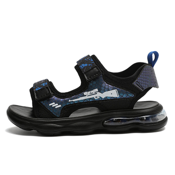 Плажни обувки за момчета със горна част от Space leather, PU подметка, закопчаване с велкро, за деца на възраст 4–16 години