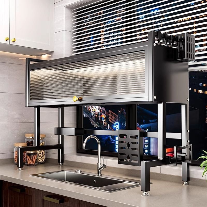 Мултифункционална поставка за кухненска мивка, желязо-сплав, персонализируема с печат на лого, пусната през 2024 г.