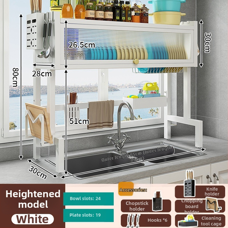 Köögikaussi hoidik, mitmekülgne nõudehoidja, raudse sulamiga, kohandatava logoga, 2024. aastal lansseeritud.