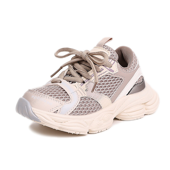 Детски спортни обувки за момичета с лепенка, горна част от супер влакна, гумена подметка, подходящи за пролет-лято-есен