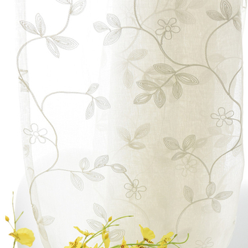 Бродирани завеси памук-лен, 75% памук / 25% лен, светлопропускливи, персонализируеми