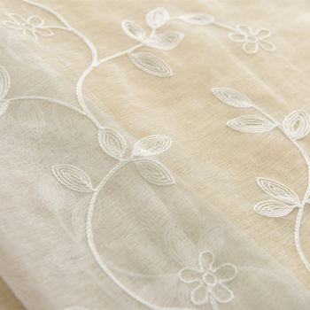 Бродирани завеси памук-лен, 75% памук / 25% лен, светлопропускливи, персонализируеми