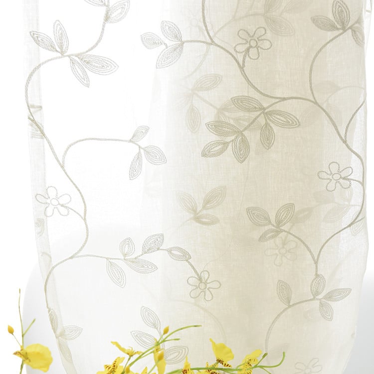 Бродирани завеси памук-лен, 75% памук / 25% лен, светлопропускливи, персонализируеми