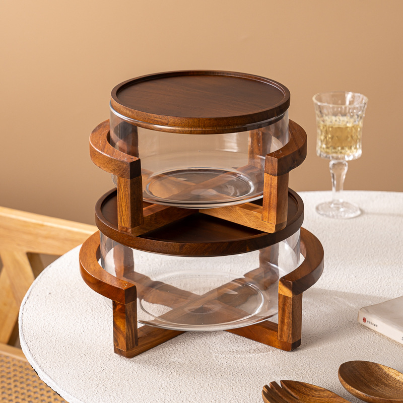 Стъклена плодова чиния, японски стил, прост стил, първокласно качество