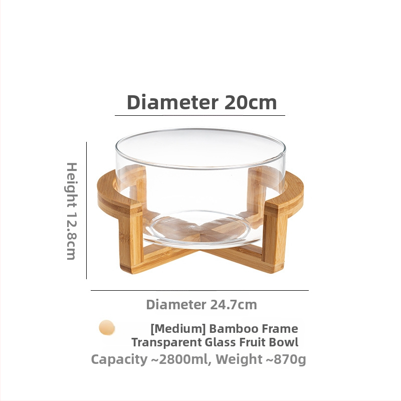 Stikla augļu šķīvis, japāņu stils, vienkāršs stils, pirmās klases kvalitāte