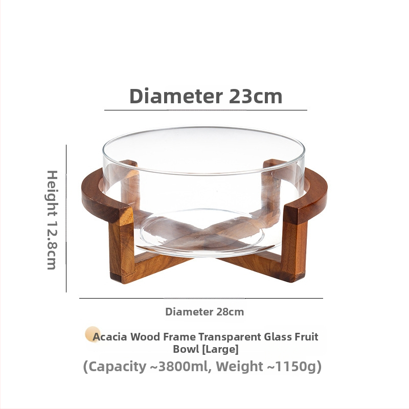 Stikla augļu šķīvis, japāņu stils, vienkāršs stils, pirmās klases kvalitāte