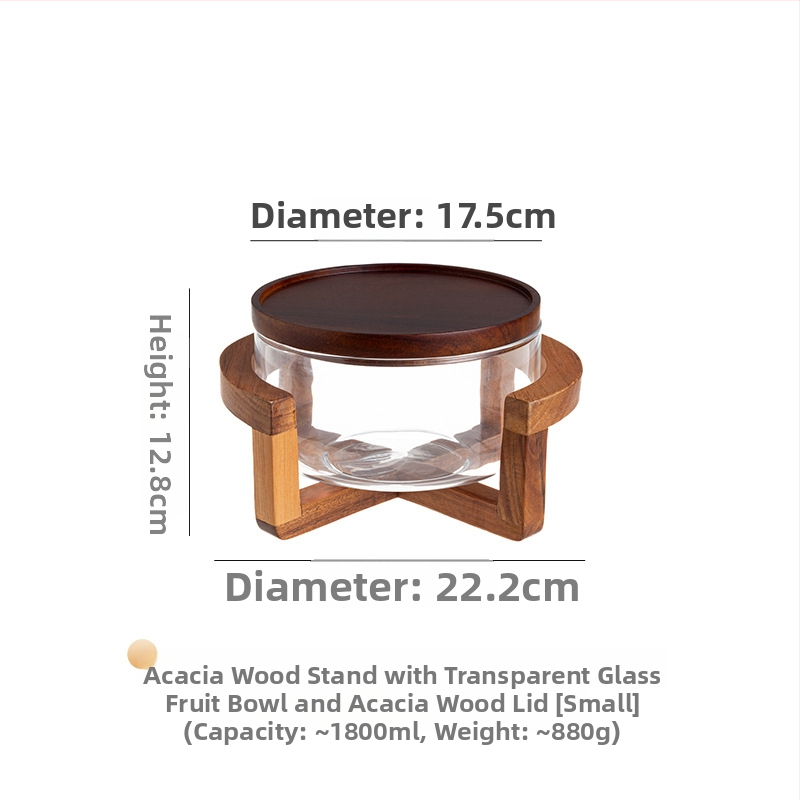 Stikla augļu šķīvis, japāņu stils, vienkāršs stils, pirmās klases kvalitāte