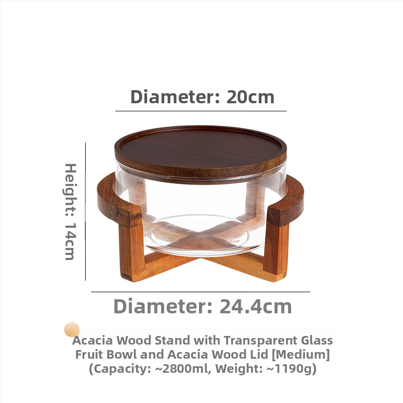 Stikla augļu šķīvis, japāņu stils, vienkāršs stils, pirmās klases kvalitāte