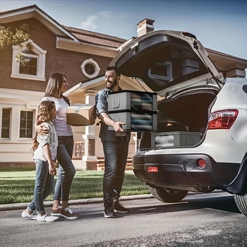 Чанта за съхранение на дрехи с прозорец, капак, дръжка и цип — сгъваема нетъкан текстилен органайзер за вътрешно настолно съхранение