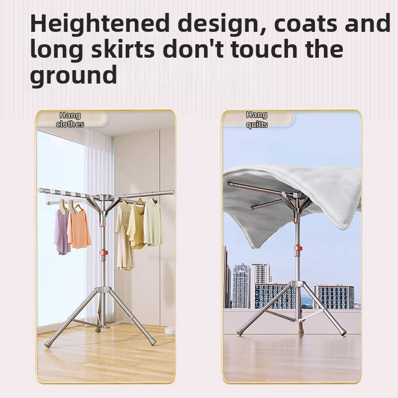 Lanzhida чадър-тип разтегателна сушилня за дрехи, компактна за вътрешно и външно ползване, 10 броя – закачалки за дрехи, панталони и вратовръзки