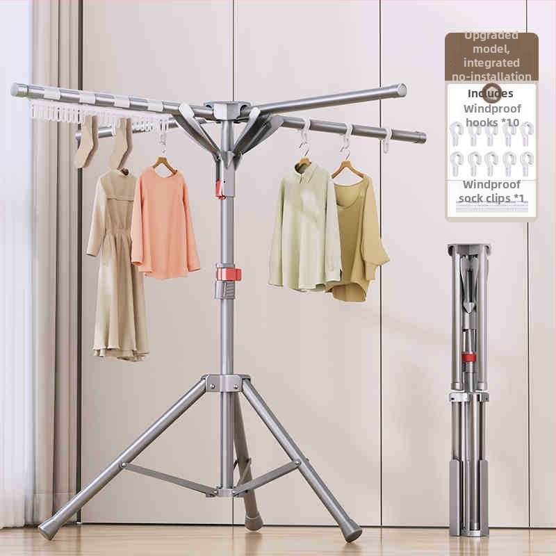 Lanzhida чадър-тип разтегателна сушилня за дрехи, компактна за вътрешно и външно ползване, 10 броя – закачалки за дрехи, панталони и вратовръзки