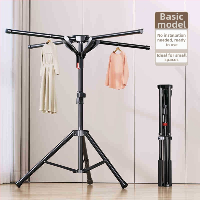 Lanzhida чадър-тип разтегателна сушилня за дрехи, компактна за вътрешно и външно ползване, 10 броя – закачалки за дрехи, панталони и вратовръзки