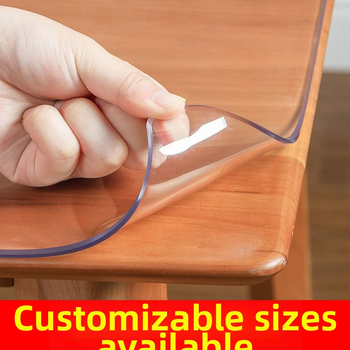 Läbipaistev PVC lauaaluse kaitse, ristkülikukujuline, paksus 0.7–2.5 mm, libisemiskindel ja soojusisolaator, hotellide kasutamiseks