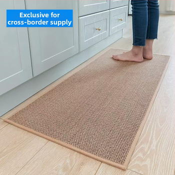 Virtuves un vannasistabas grīdas paklājs - chenille ar gumijas pamatu; kvadrātiska forma; mūsdienīgs minimālisma stils; piemērots dzīvojamai istabai, guļamistabai, studijai, vannas istabai, balkonam