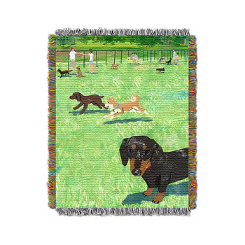 Кучешки карикатурен гоблен декоративен плед (Peel forest; скандинавски стил; пролет и есен; премиум)