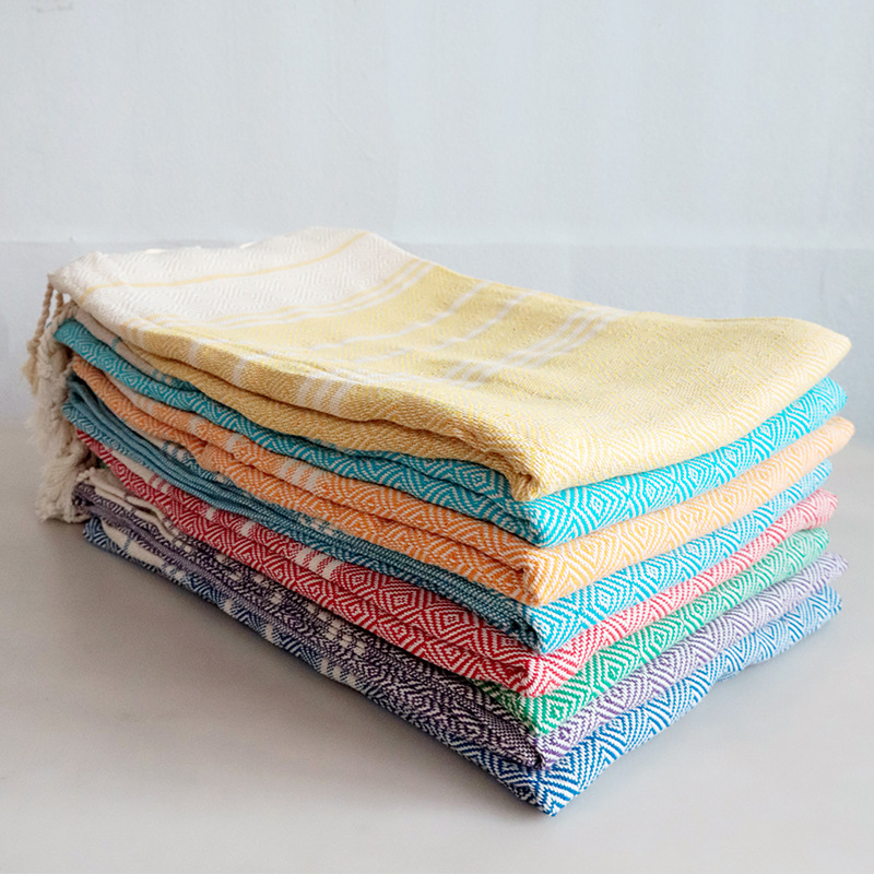 Хавлия за баня и плаж, памук, 300–400 г, нишково боядисана прежда, 10s прежда, персонализация