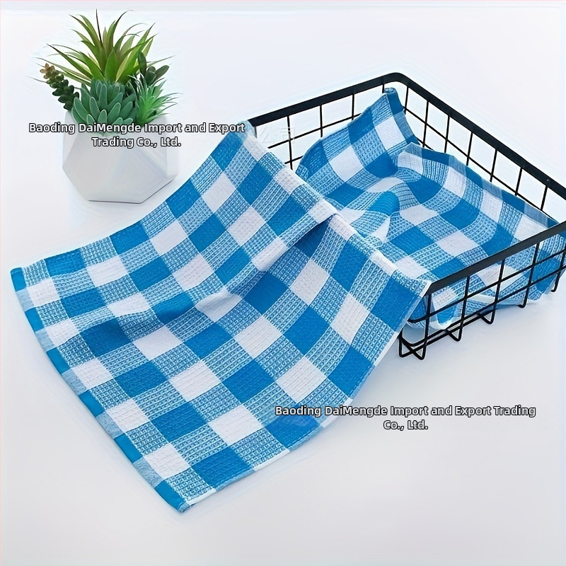 Uteráky na riad z 100% bavlny, waflové tkanie s károvým vzorom, absorbujúce na sušenie hrncov a misiek