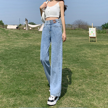 Дънки за жени – деним, памук, свободна талия, свободна кройка, зима 2024