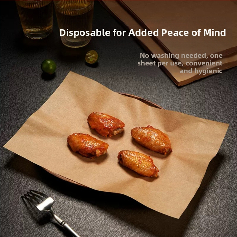 Cheyu stačiakampis kepimo popierius su silikono danga, vienkartinis kepsninės kilimėlis, 40 g/m²