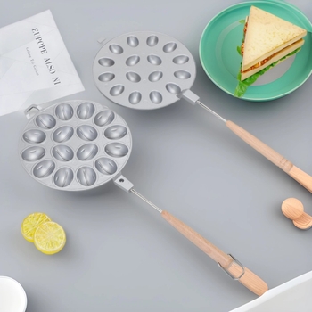 Овална форма за кексове с 12/16 дупки, алуминиева сплав, тава за вафли за газови печки