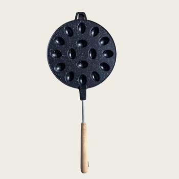 Овална форма за кексове с 12/16 дупки, алуминиева сплав, тава за вафли за газови печки