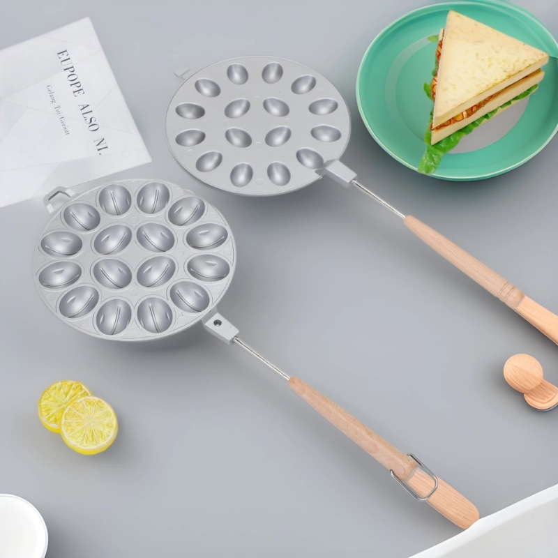 Овална форма за кексове с 12/16 дупки, алуминиева сплав, тава за вафли за газови печки