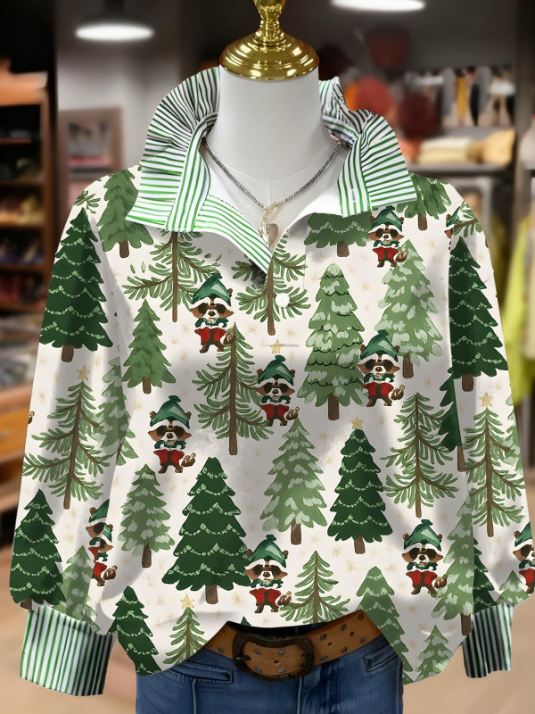 Дамска качулка от полиестерен флийс с 3D флорални принтове, дълги ръкави, яка с форма на гъбичка, нормална дължина, есен 2025