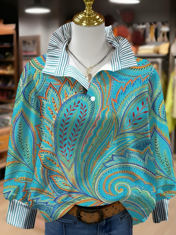 Дамска качулка от полиестерен флийс с 3D флорални принтове, дълги ръкави, яка с форма на гъбичка, нормална дължина, есен 2025