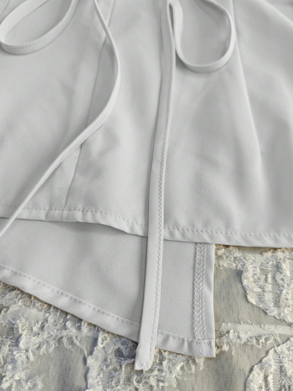 Tricou damă din poliester cu croială neregulată, guler rotund, mâneci scurte, croială 3D, 95% poliester, Vara 2025