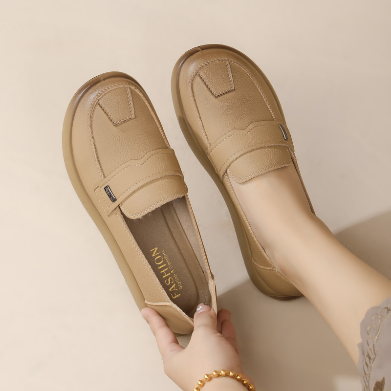 Обувки за майки, без връзки, кръгъл нос, горна част микрофибър кожа, подметка PU, нисък ток 1–3 cm