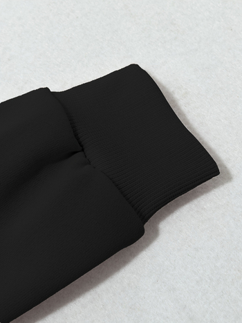 Детски суитшърт с котешки принт, кръгло деколте, дълъг ръкав, без качулка