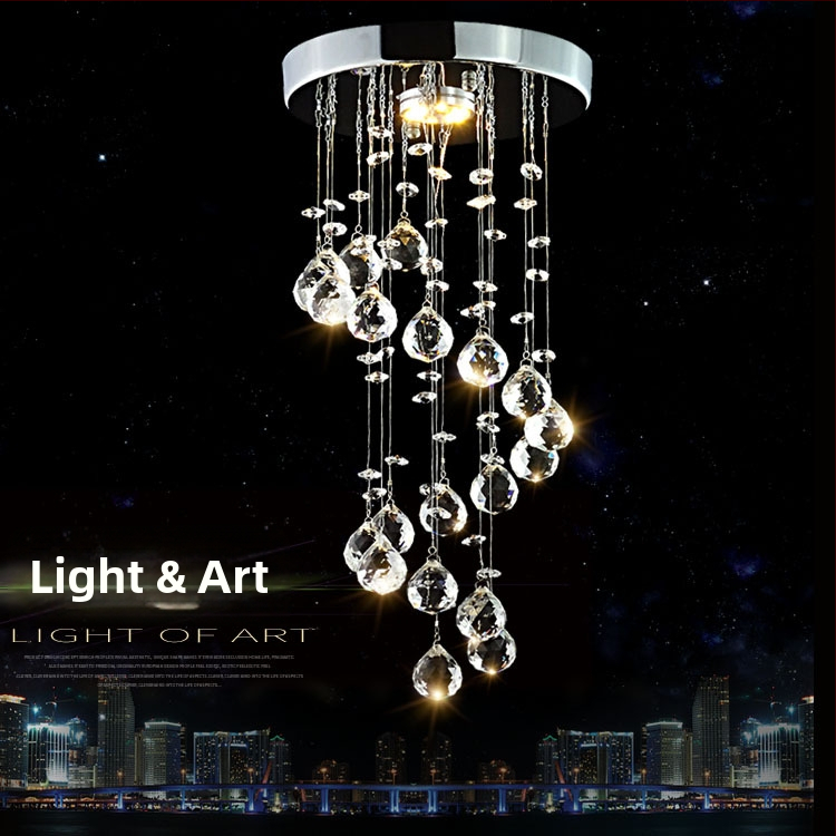 Laelamp kristallvarjuga ja rauast korpusega, LED-valgus, pinge ≤ 36V, sobib korridorile ja sisenemisele.