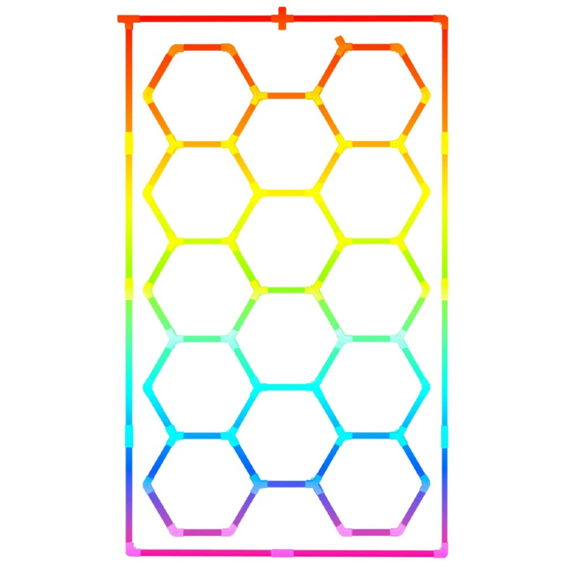 Стенно осветително тяло с пчелна пита, LED светлина, 24V, абажур PCS, дистанционно управление