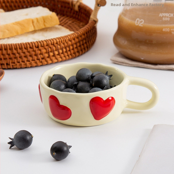 Portselanist kruus Korea stiilis ebakorraparase kujuga, mikrolaineahjus kasutatav, kõrgetele temperatuuridele vastupidav