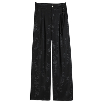 Жени широки панталони с висока талия, акрилни влакна, 95%+, градски стил