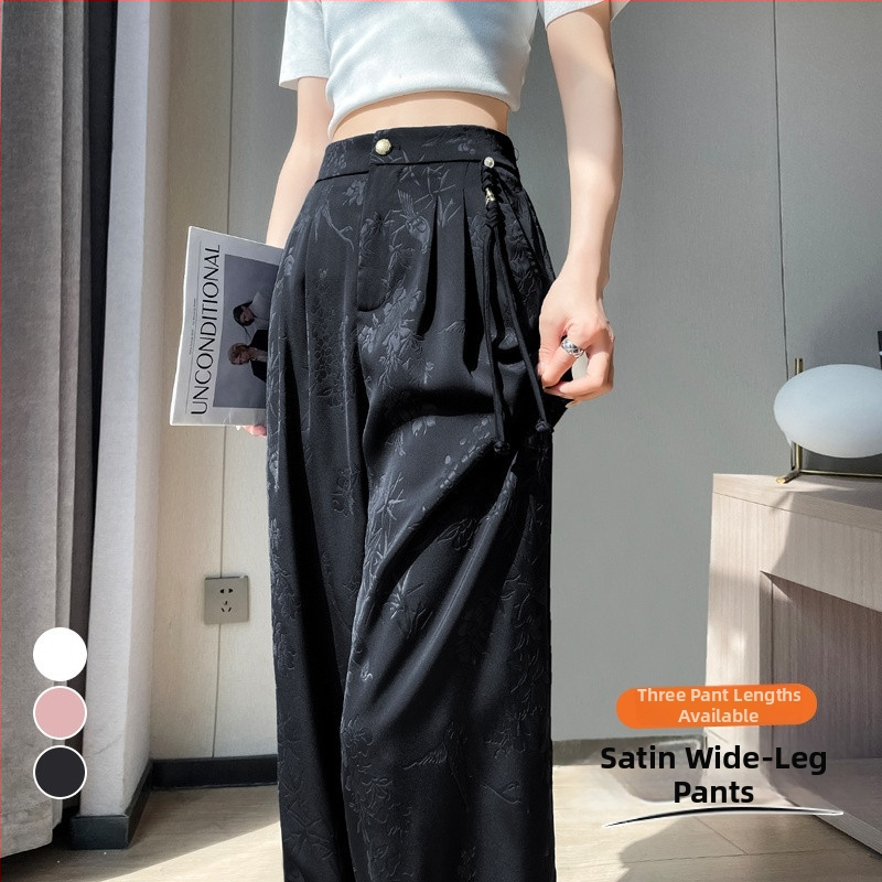 Жени широки панталони с висока талия, акрилни влакна, 95%+, градски стил