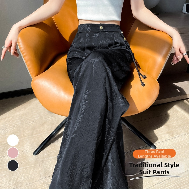 Жени широки панталони с висока талия, акрилни влакна, 95%+, градски стил