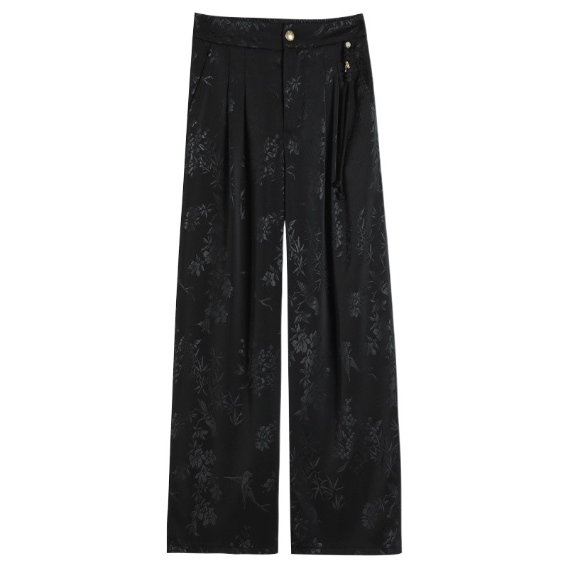 Жени широки панталони с висока талия, акрилни влакна, 95%+, градски стил