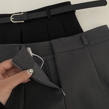 Памучна плисирана къса пола, есен 2025, ежедневен стил японско-корейски