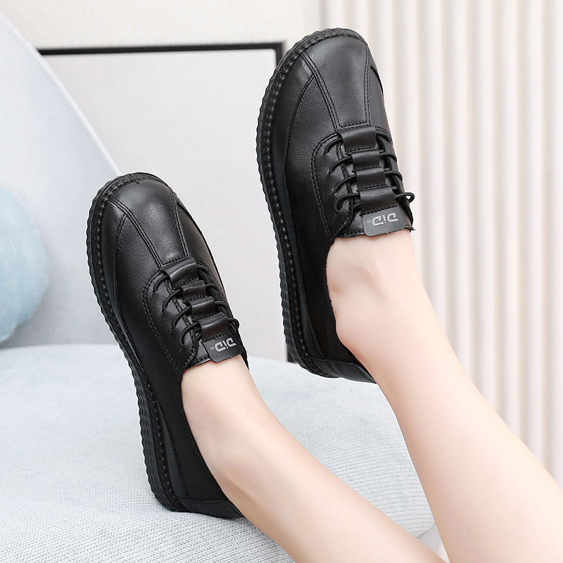 Női mindennapi cipők, kerek orr, felsőrész szintetikus bőr, alacsony sarok 1–3 cm, PU talp, légáteresztő