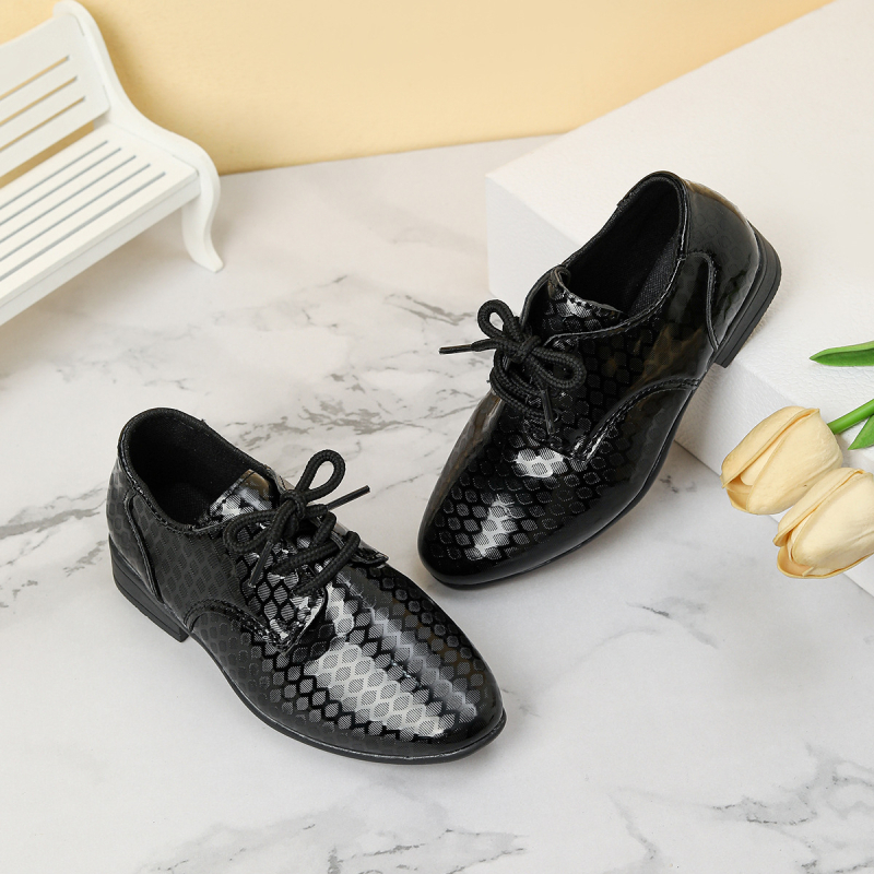 Παιδικά Οξφορντ Παπούτσια – Βρετανικού Στυλ, με κορδόνι εμπρός, άνω μέρος από τεχνητό δέρμα, PU επένδυση και πάτος PU, σόλα από καουτσούκ