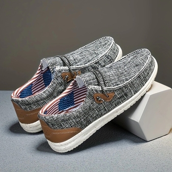 Мъжки платнени лофери без връзки — дишащи, EVA подметка, летен стил