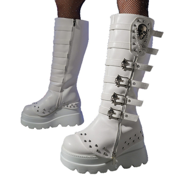 Chelsea čizme, PU gornji dio, gumeni đon, kopča na kaišu, do koljena