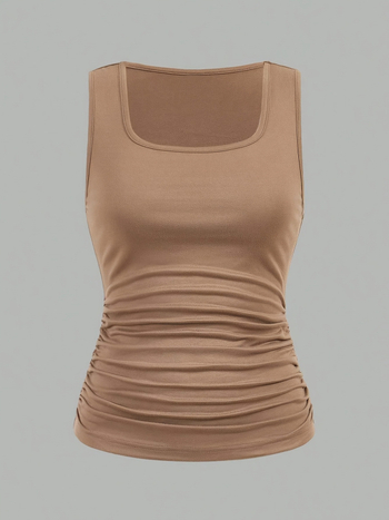 Ženske bez rukava majice - Set od 3 komada, Slim-fit, Poliester, Casual japansko-korejski stil, Za odrasle žene, Ljeto 2025