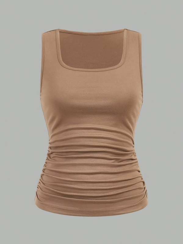 Ženske bez rukava majice - Set od 3 komada, Slim-fit, Poliester, Casual japansko-korejski stil, Za odrasle žene, Ljeto 2025