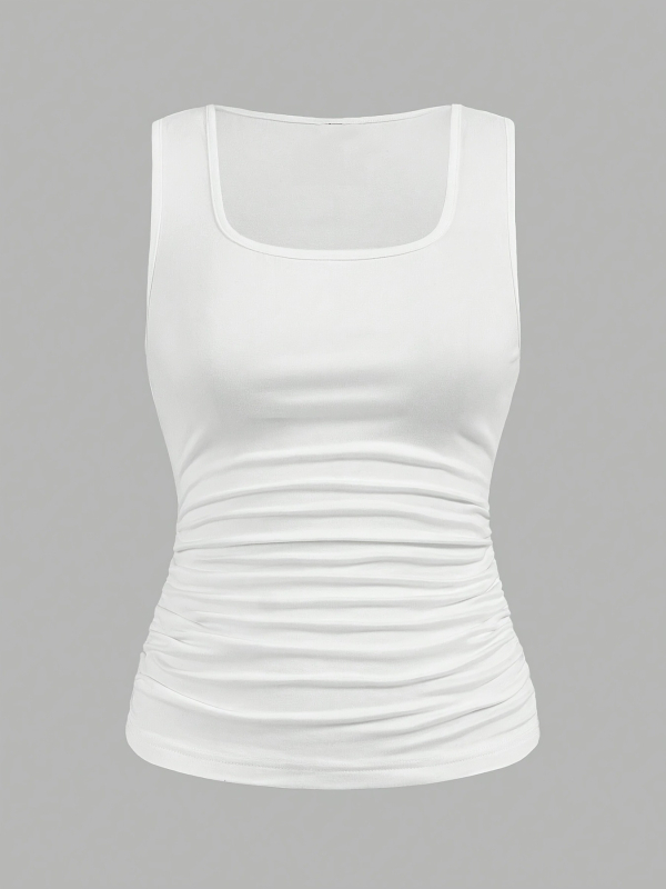 Ženske bez rukava majice - Set od 3 komada, Slim-fit, Poliester, Casual japansko-korejski stil, Za odrasle žene, Ljeto 2025