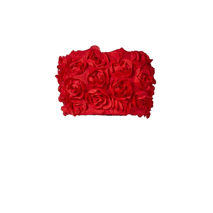 Ženski strapless crop top s 3D cvjetnim patchom, poliester 95%+, s elastanom, uski kroj, do 40 cm kratka duljina, gradski hipster stil, proljeće 2025